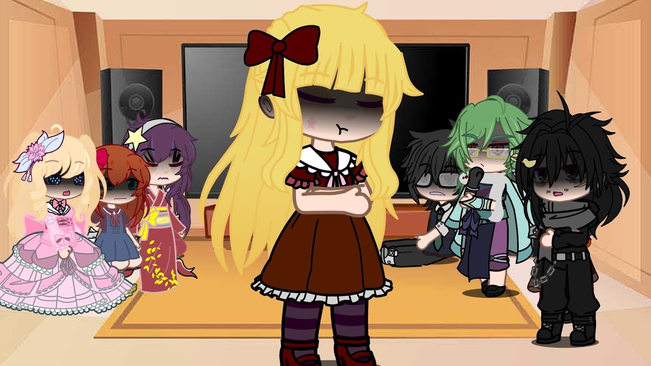 Anime characters react to each other: Elise (1/7) bsd, fnaf, wmmap, litc, genshin impact,bnha. [TW]