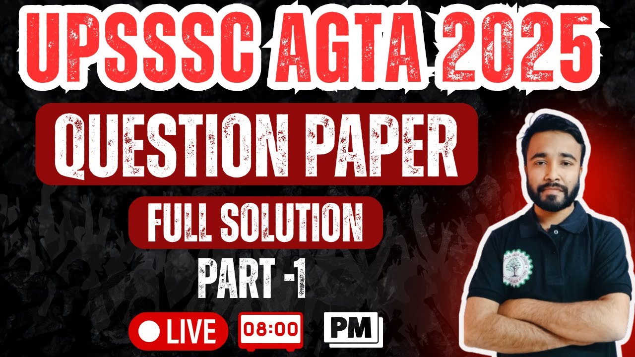 UP AGTA 2025 PYQ FULL SOLUTION PART -1 II UPAGTA 2290  II CANE SUPERVISOR 2026 II AGRICULTURE PYQ