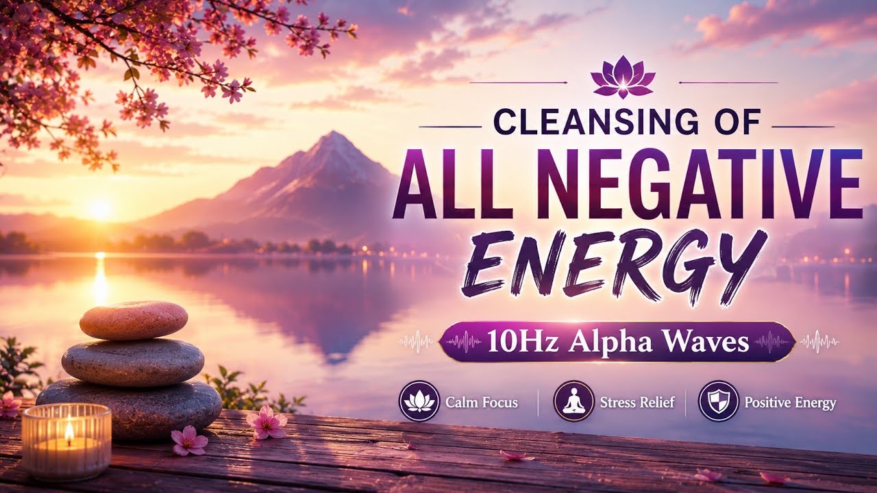 Cleansing of All Negative Energy| 10Hz Alpha Waves | Calm Focus & Stress Relief