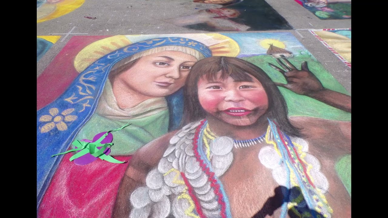 Santuario delle Grazie - Tutte le opere dei madonnari 2022