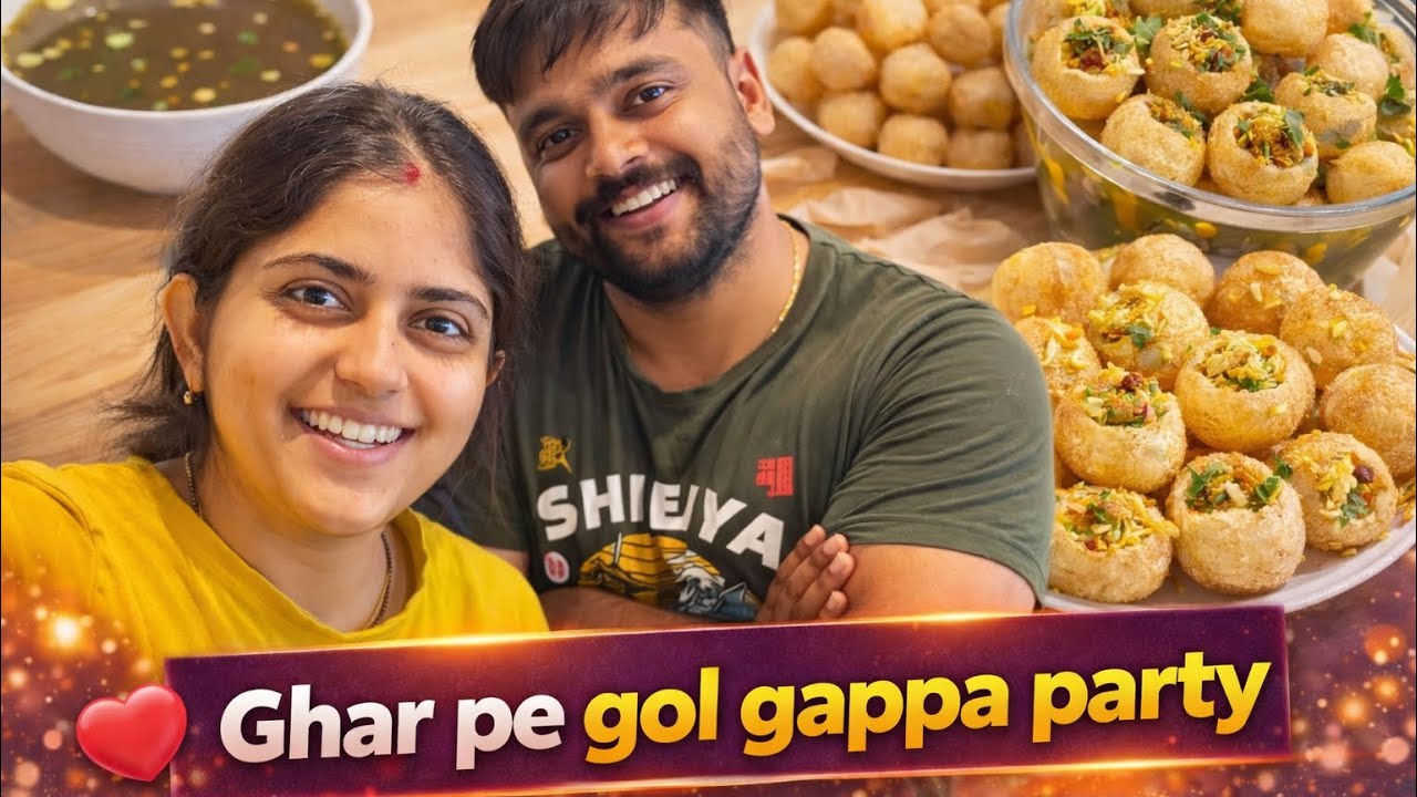 Ghar Pe Gol Gappa Party 😍 | Pani Puri Love | Couple Daily Vlog