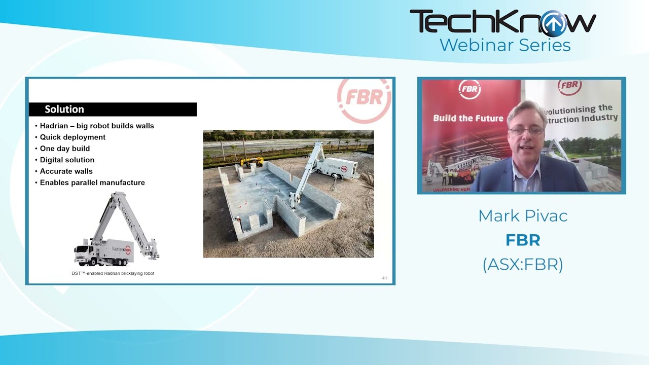 TechKnow Webinar Series - FBR (ASX:FBR)