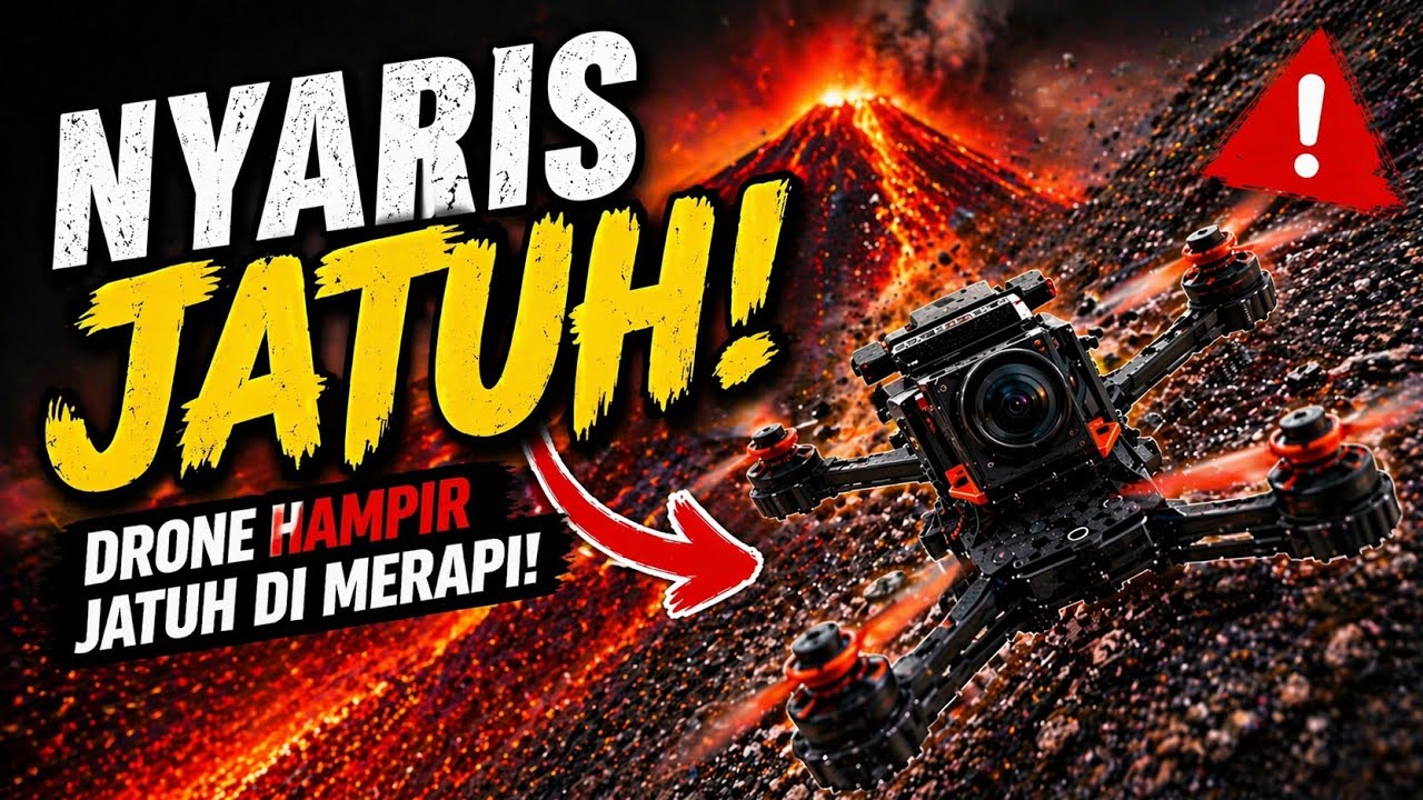 NGERIII!!! Terlalu Fokus Rekam Lava, FPV Drone Hampir Crashed di Merapi 😱😱😱