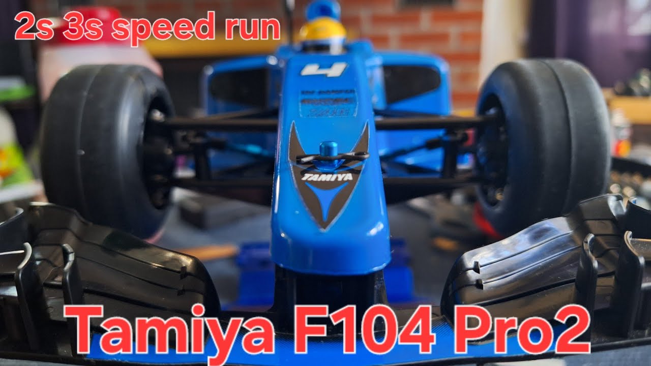 New Tamiya F104 Pro2 2s and 3s speed run #rc #rccar #hobby