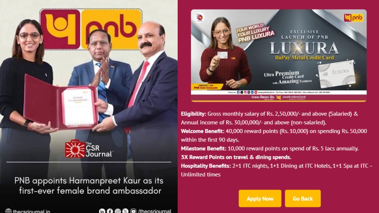 Unlock World-Class Privileges: A Deep Dive into PNB Luxura Metal Card Apply Online #pnb #credit