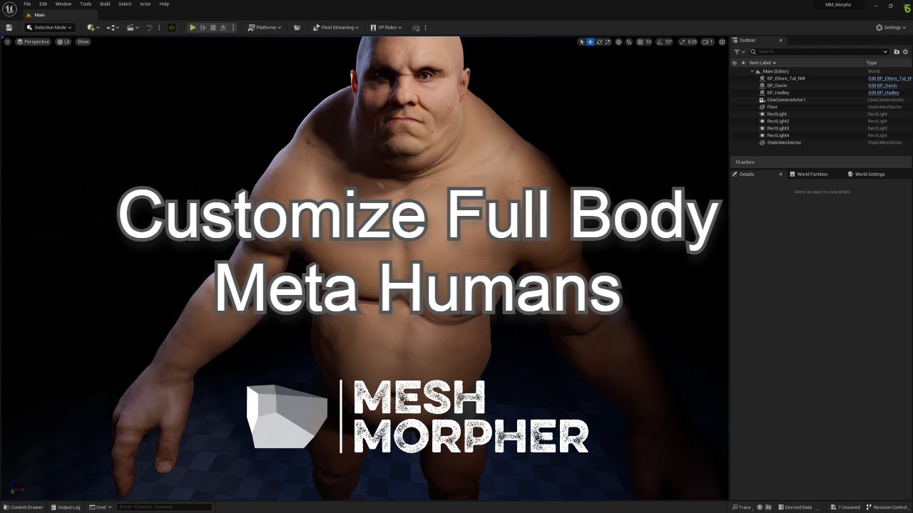 Быстрая настройка UE 5 Full Body MetaHuman и Skeleton (без Maya)