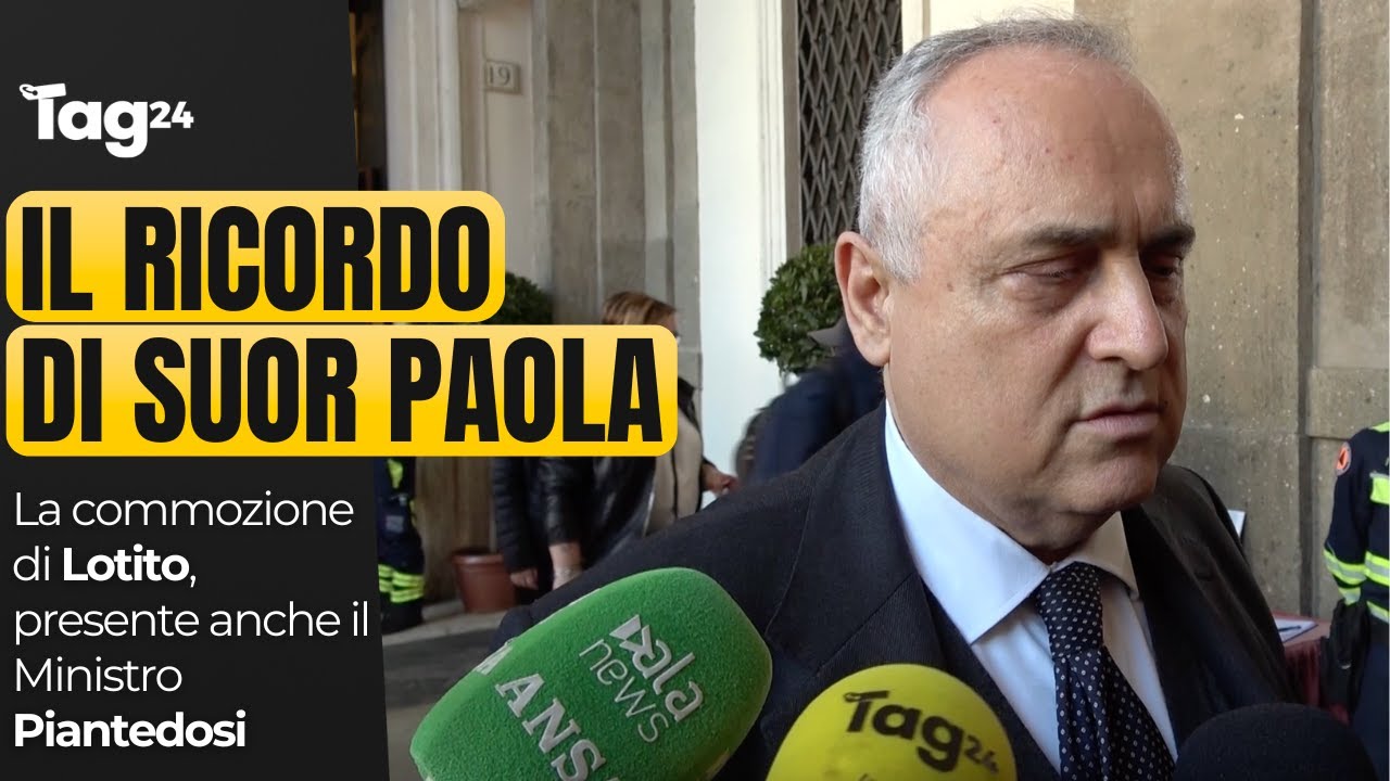 Suor Paola, dalla Lazio di Lotito al Ministro Piantedosi, il ricordo alla camera ardente