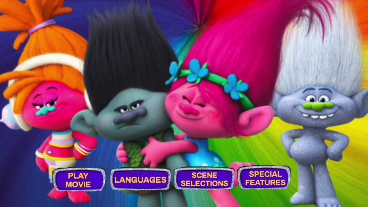 Trolls 2016 DVD Menu Walkthrough