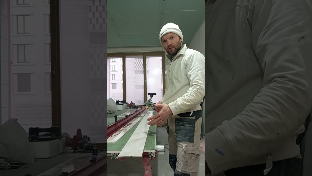ломаем крупноформатный керамогранит с помощью ВД-40