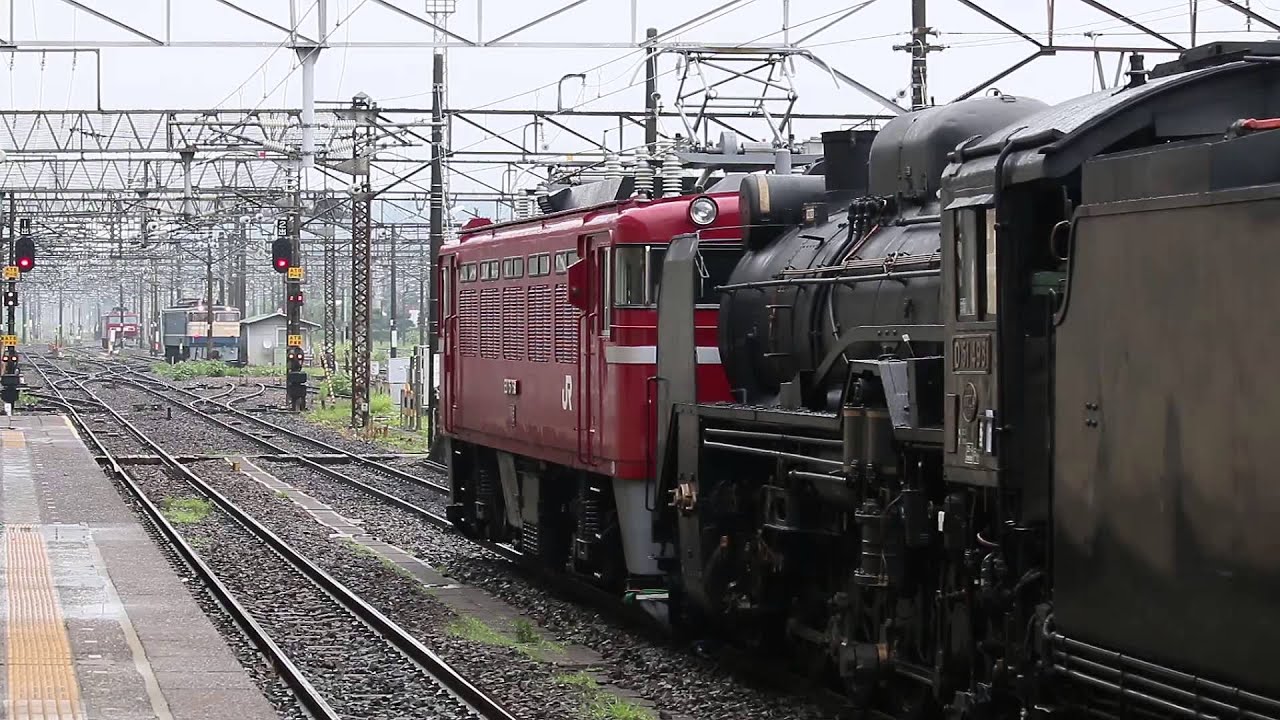 Ｄ51 498送込回送「配9153ﾚ」黒磯駅機関車交換20150617