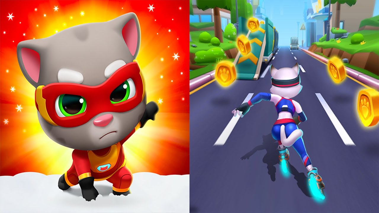 Talking Tom Hero Dash VS Runner Heroes - All Levels Gameplay Android, ios (Part 42)