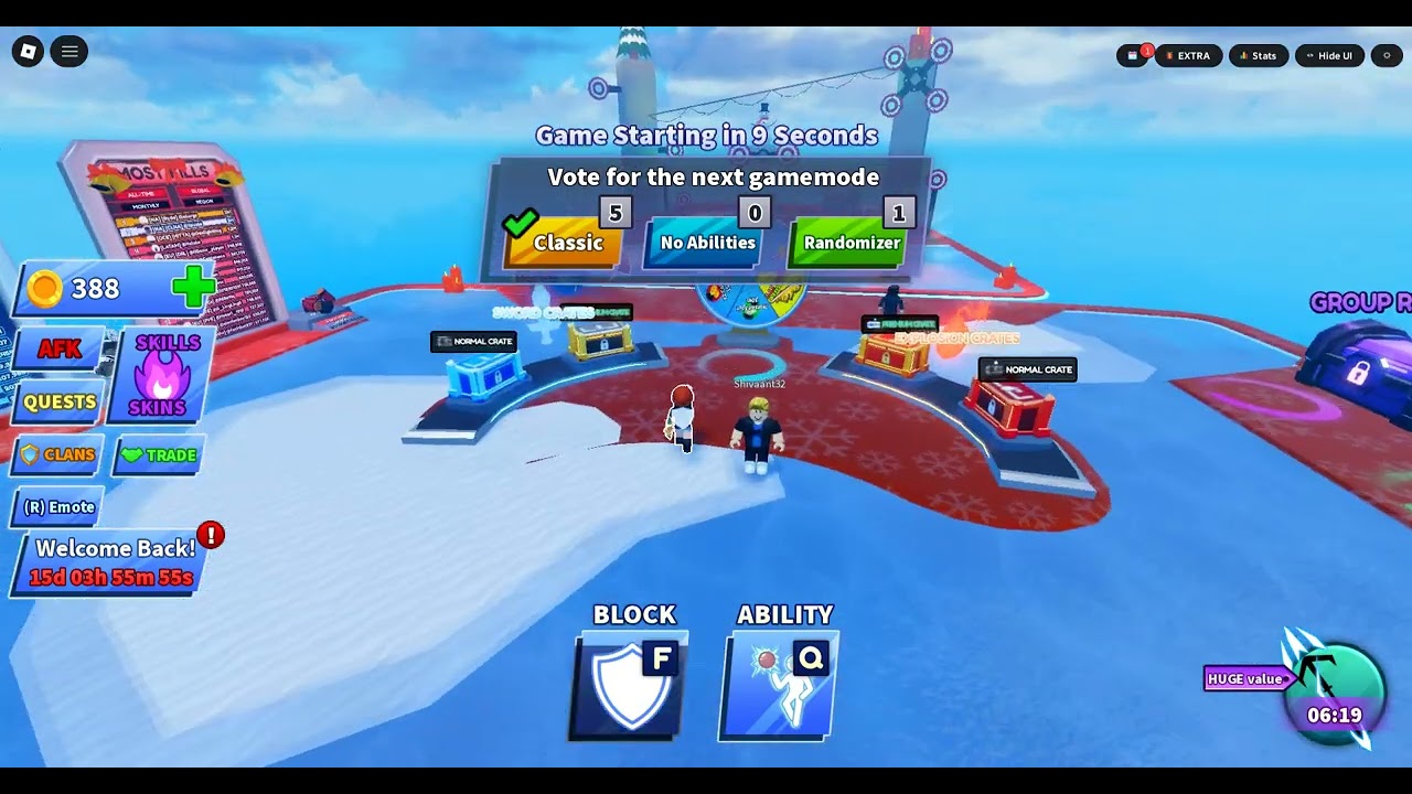 playing blade balls