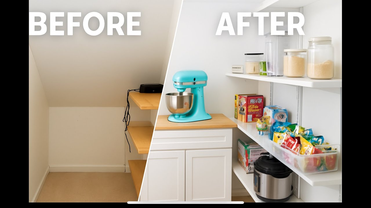 Using Chat GPT to transform a under stair closet into the Ultimate Pantry!!!