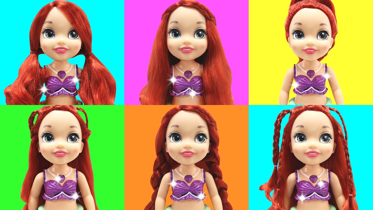 6 EASY Hairstyles for Disney Princess Mermaid Ariel