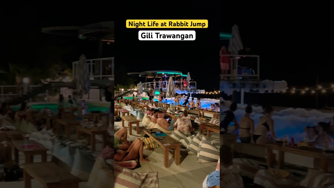 Night Life at Rabbit Jump Bar - Gili Trawangan #bali #giliislands #gilitrawangan #indonesia