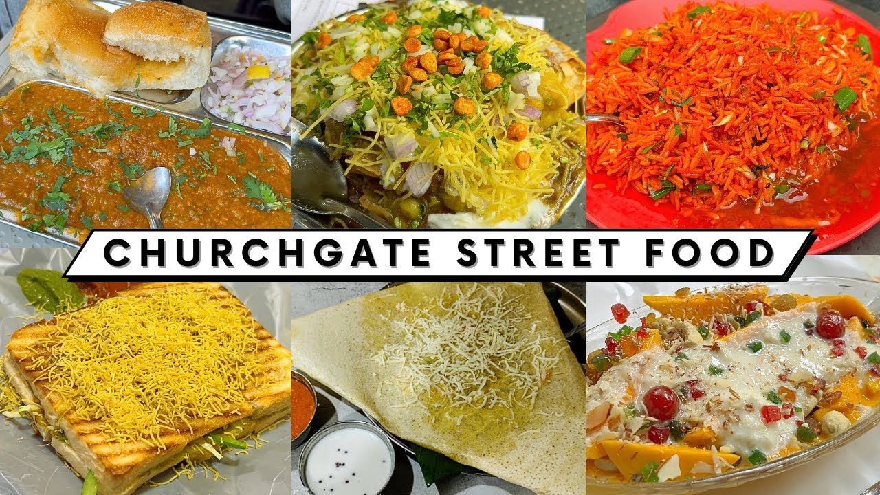 Churchgate Mumbai Street Food | Pavbhaji, Samosa Chaat, Chinese, Sandwich & More #mumbai #streetfood