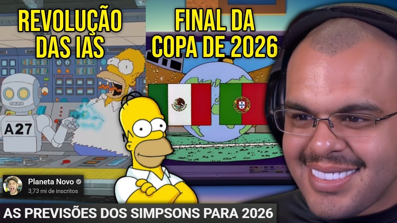 PREVISÕES BIZARRAS DOS SIMPSONS PARA 2026 - Maicon react