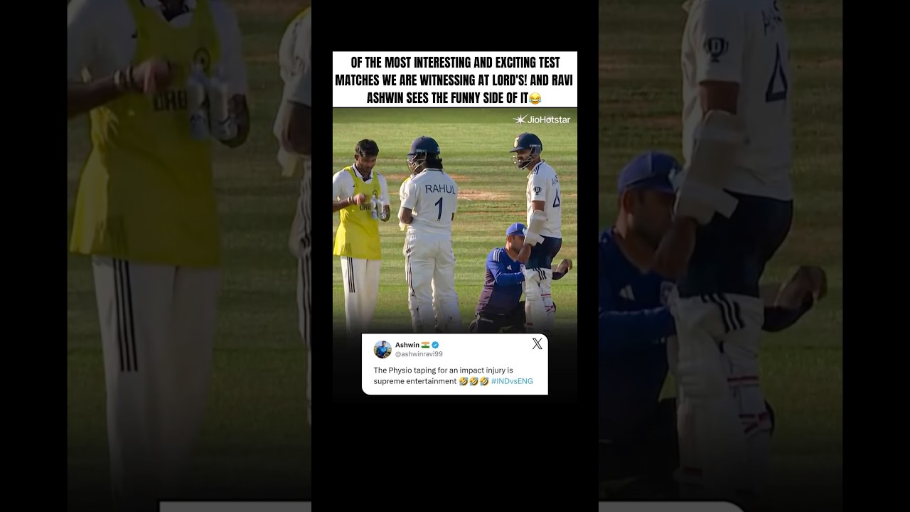 Ravichandran Ashwin Trolls Indian team physio 😂 #ashwin #engvsind #akashdeep #injury #jokes