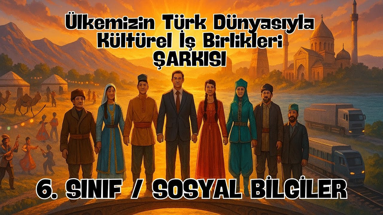 &Uuml;lkemizin T&uuml;rk D&uuml;nyasıyla K&uuml;lt&uuml;rel İş Birlikleri / Şarkılarla Sosyal Bilgiler / 6. Sınıf