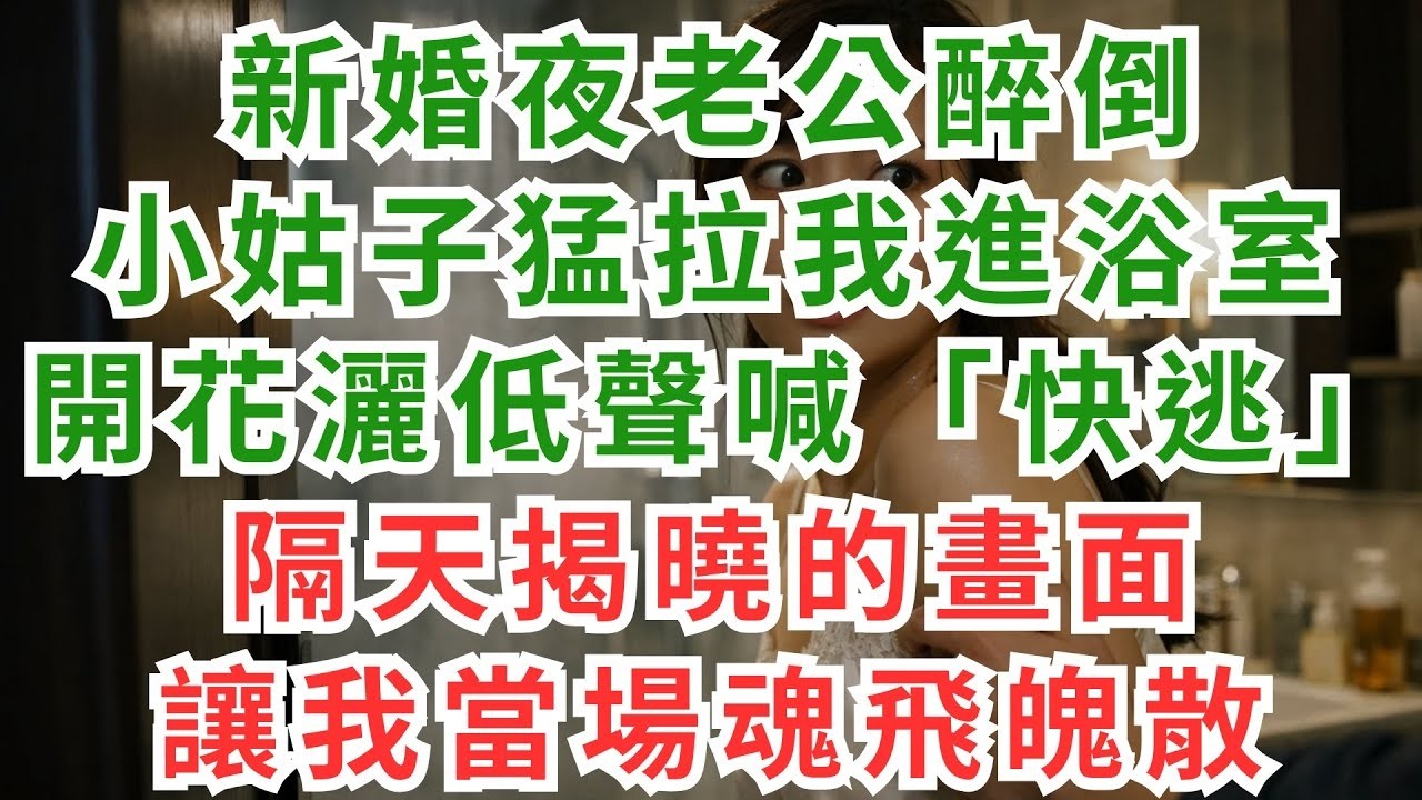 深夜淺談  新婚夜老公醉倒，小姑子猛拉我進浴室開花灑低聲喊「快逃」——隔天揭曉的畫面，讓我當場魂飛魄散   #淺談人生#民間故事#孝顺#儿女#讀書#養生#深夜淺讀#情感故事#房产#晚年哲理