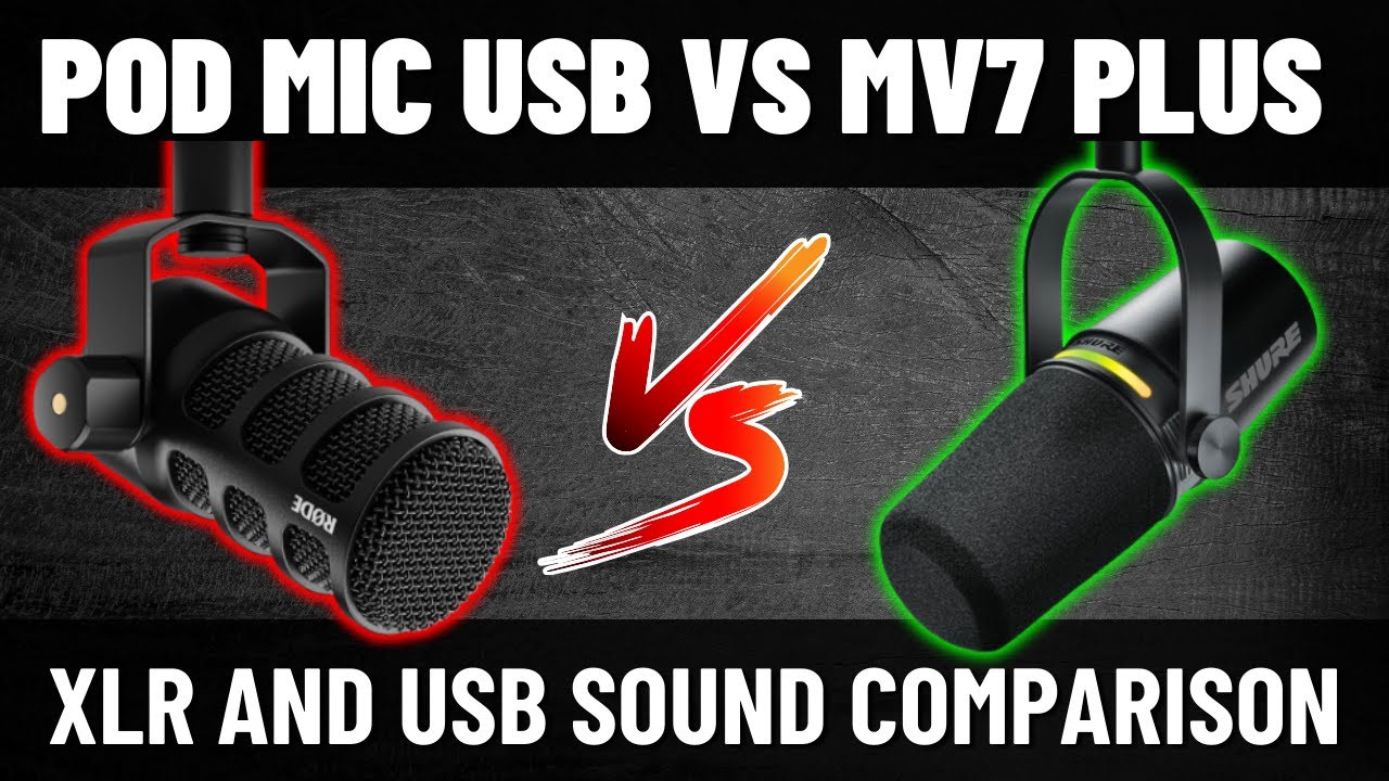 RODE Pod Mic USB Vs. SURE MV7 Plus | Sound Comparison