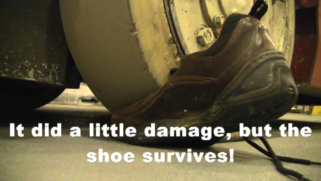 Forklift Runs Over Safety Shoes