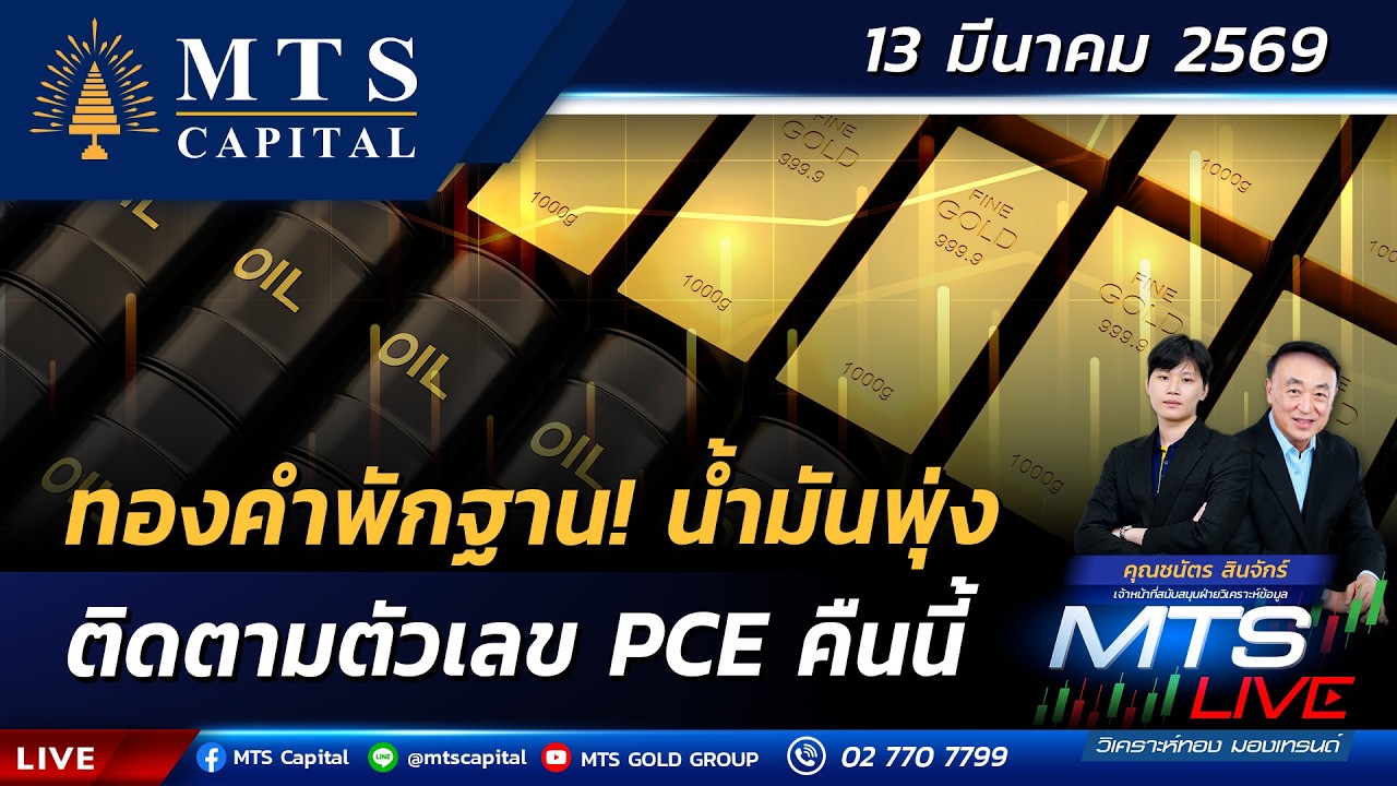 ทองคำพักฐาน! น้ำมันพุ่งติดตาม PCE คืนนี้ | MTS LIVE