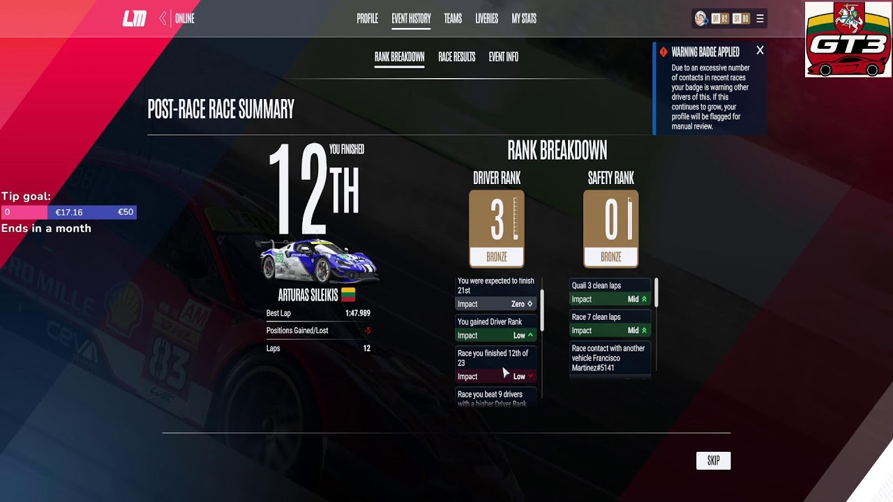 LeMans Ultimate LIETUVA RACING , PRACTICE/RACE