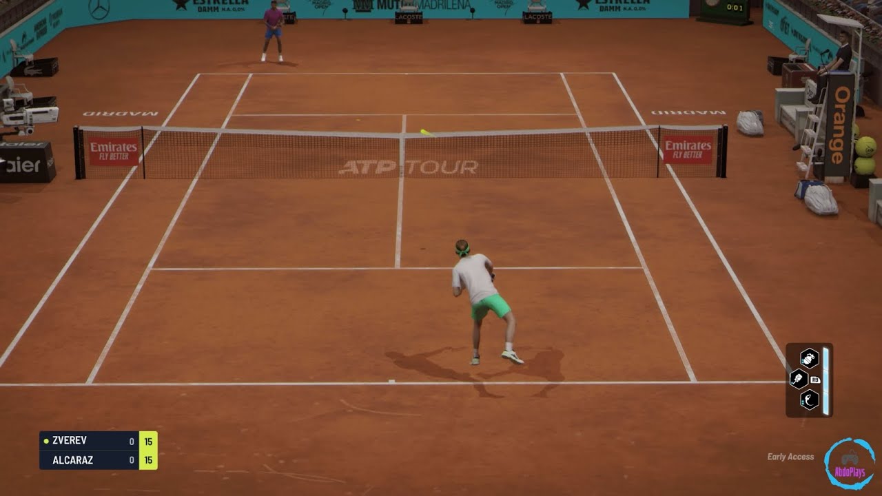 Tiebreak gameplay - Alexander Zverev vs. Carlos Alcaraz -Madrid-Expert difficulty PC(Early access 4)