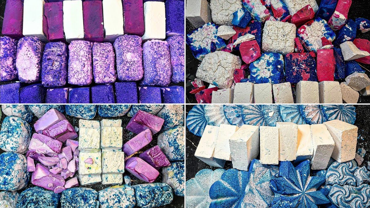 *sped up* Pretty Dyed Gym Chalk! @ASMRgymchalkIndonesia   | Gym Chalk