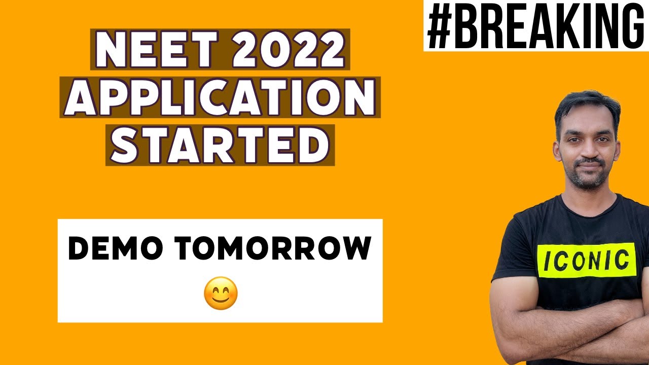 NEET 2022 Application started #live