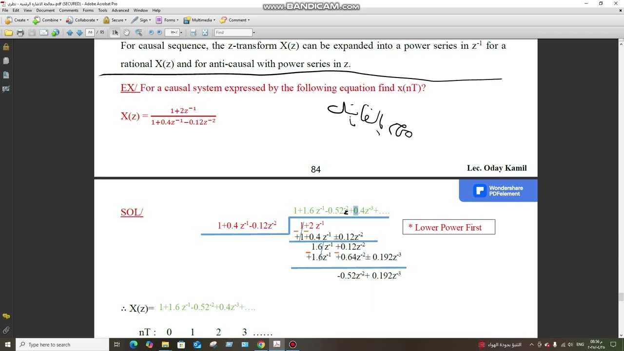 Inverse z-transform -Long division