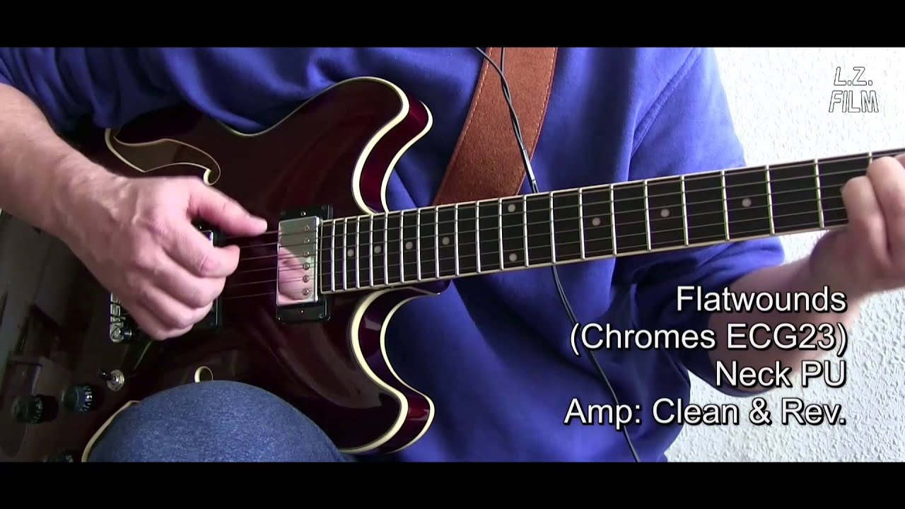 Roundwound vs. Halfwound vs. Flatwound (Semi-acoustic Guitar)