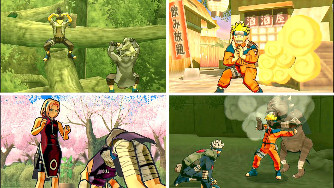 Naruto Ultimate Ninja Heroes - All Jutsu & Ultimate Jutsu [PSP]