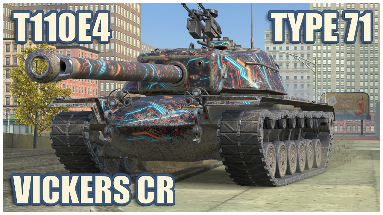 T110E4, Type 71 & Vickers CR &bull; WoT Blitz Gameplay