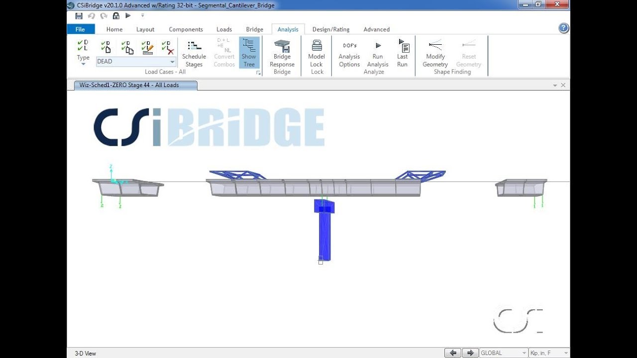 CSiBridge - 12 Segmental Balanced-Cantilever Bridge: Watch & Learn