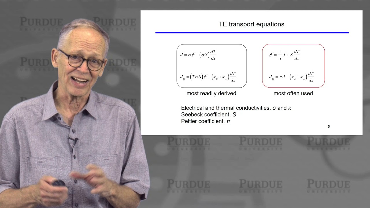 Introduction to Thermoelectricity L1.1: Theory - Introduction