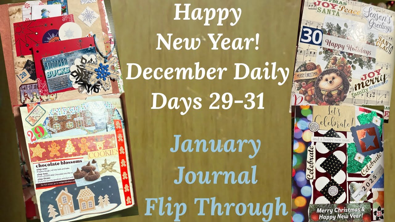 Raggedy Anne and Mr Roger’s in a Junk Journal?   December Daily wrap up Days 29-31 