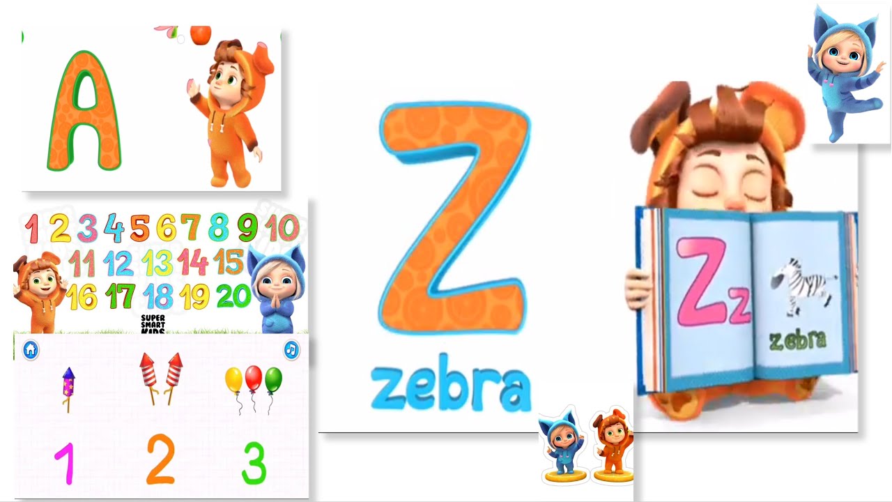 1 HOUR Dave and Ava Compilation ( Learn ABC's Phonics , 123-Numbers ) & Bini Bambini Number Games