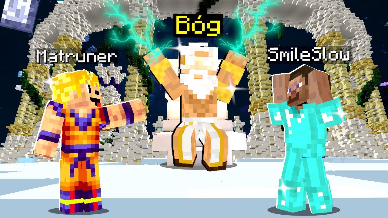 PIERWSZE SPOTKANIE SMILESLOW I BOGA w NIEBIE w MINECRAFT!