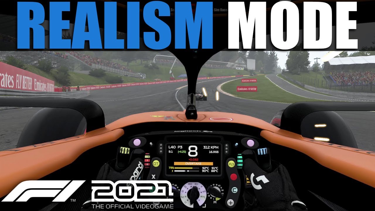F1 2021 Realism Mode - Lando Norris - Belgium [100% Race + Cockpit + TrackIR + No HUD + No Assists]