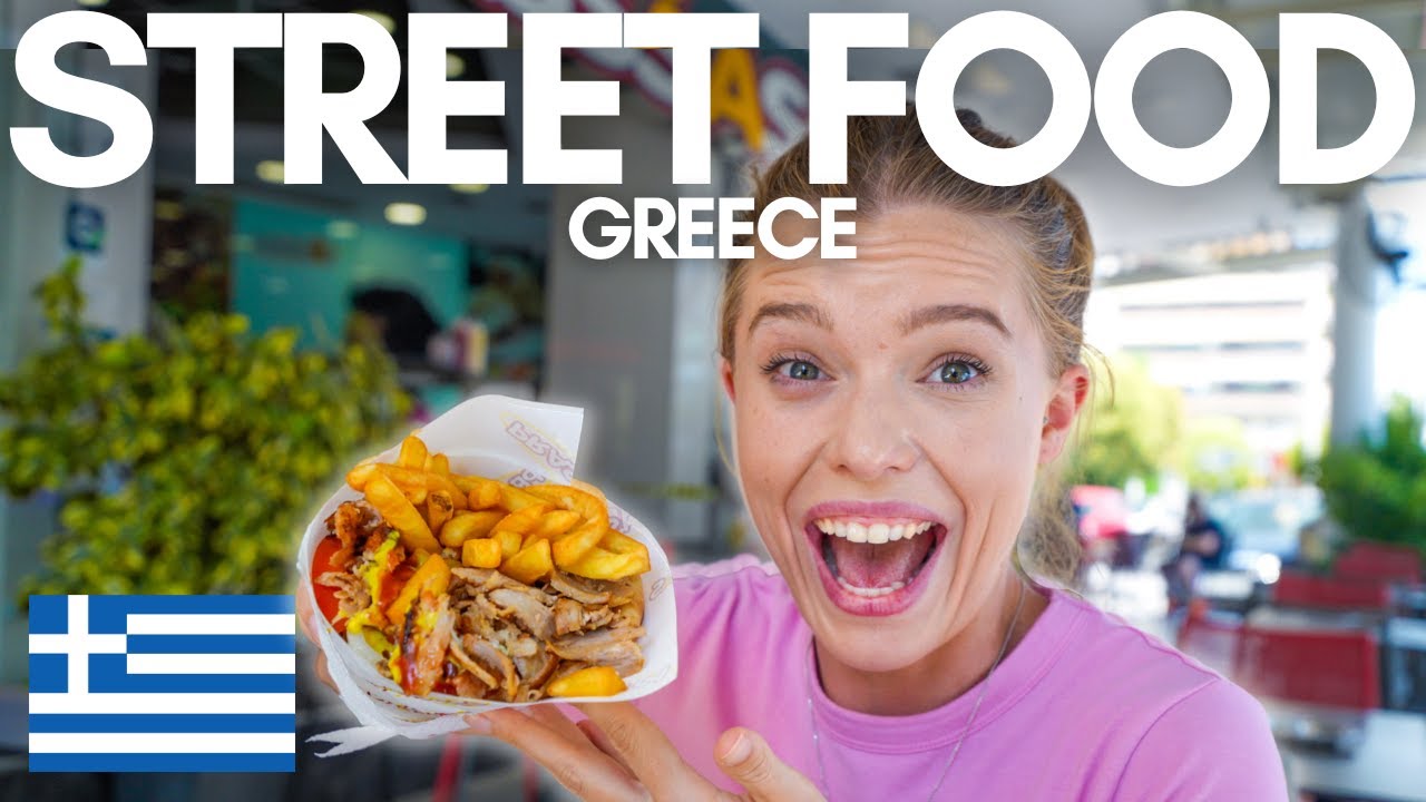 Eating GREEK STREET FOOD for 24 HOURS 😍🇬🇷