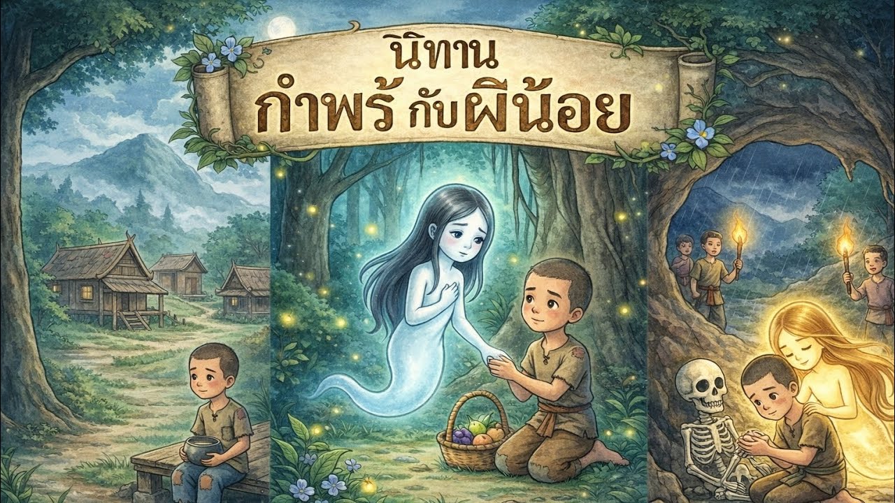 นิทาน⚡กำพร้าผีน้อย⚡#นิทานก่อนนอน