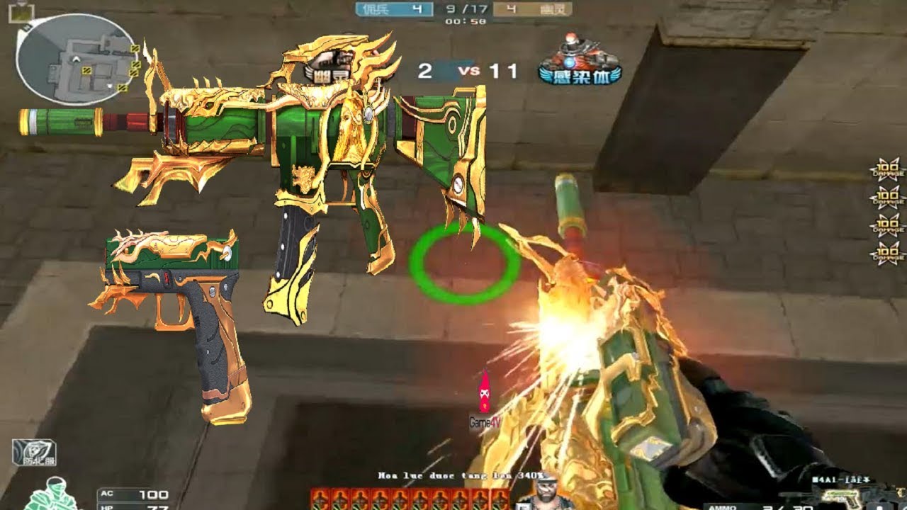 Crossfire QQ : M4A1 -S Guan Yu Spirit - Glock-18-G Spirit (VIP) - Tiền Zombie v4