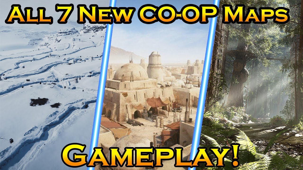 All 7 New CO-OP Maps Gameplay - Star Wars Battlefront 2