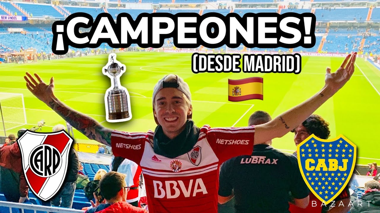 RIVER 3 BOCA 1 - FINAL COPA LIBERTADORES 2018 | REACCION desde SANTIAGO BERNABEU!🇪🇸