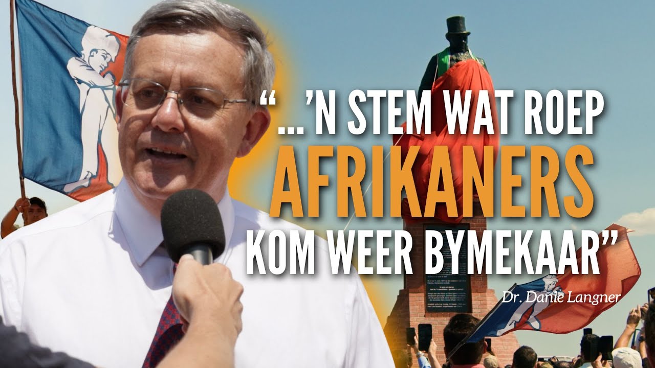 Krugermonument-onthulling in Orania deur dr. Danie Langner, besturende direkteur van die FAK