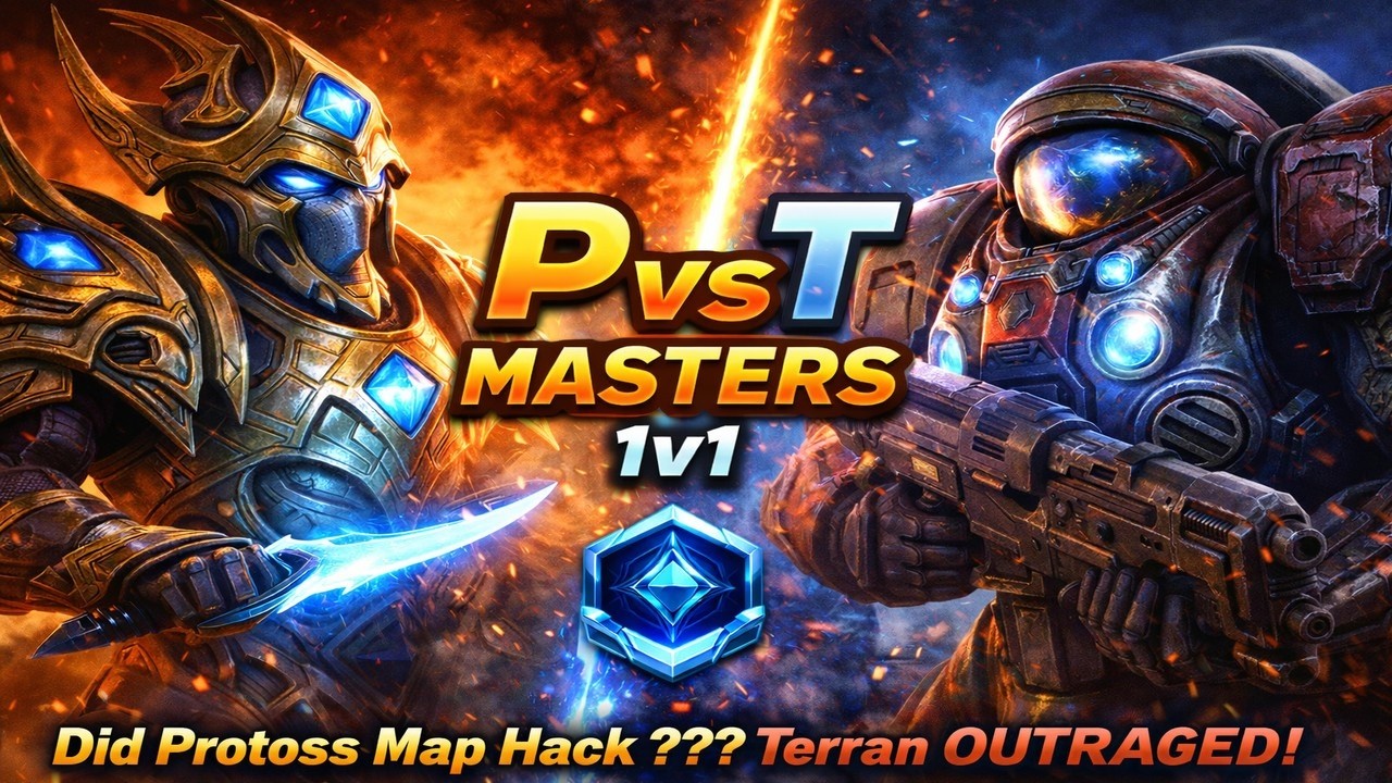 PvsT Masters 1vs1 Terran Rage !!! Protoss Map Hacked ???