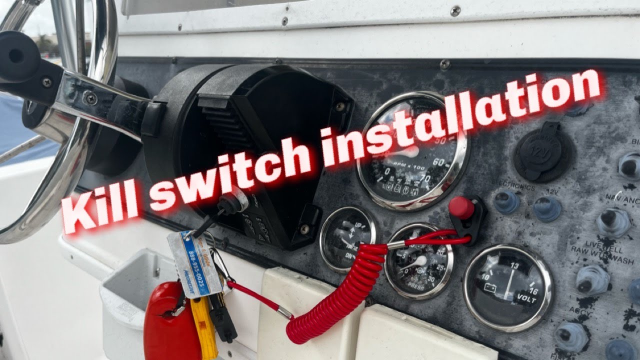 Kill Switch installation on a small boat.