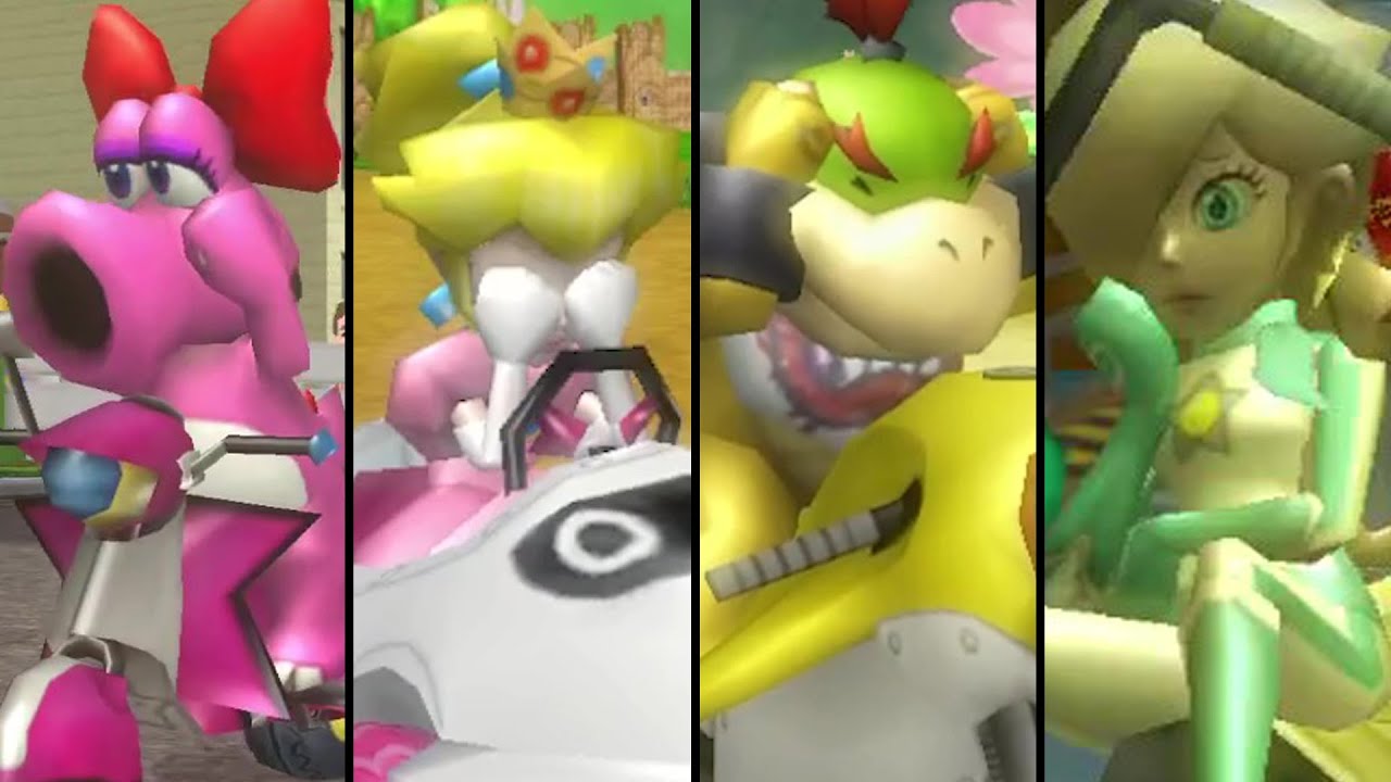 Mario Kart Wii - All Characters Losing Animations (Mushroom Cup)